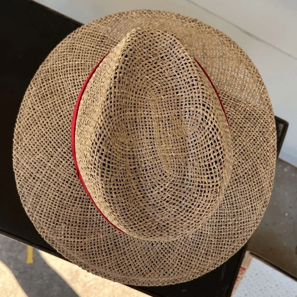 VTG Panama Style Sun Hat Open Weave Summer Hat Resort Unisex USA
